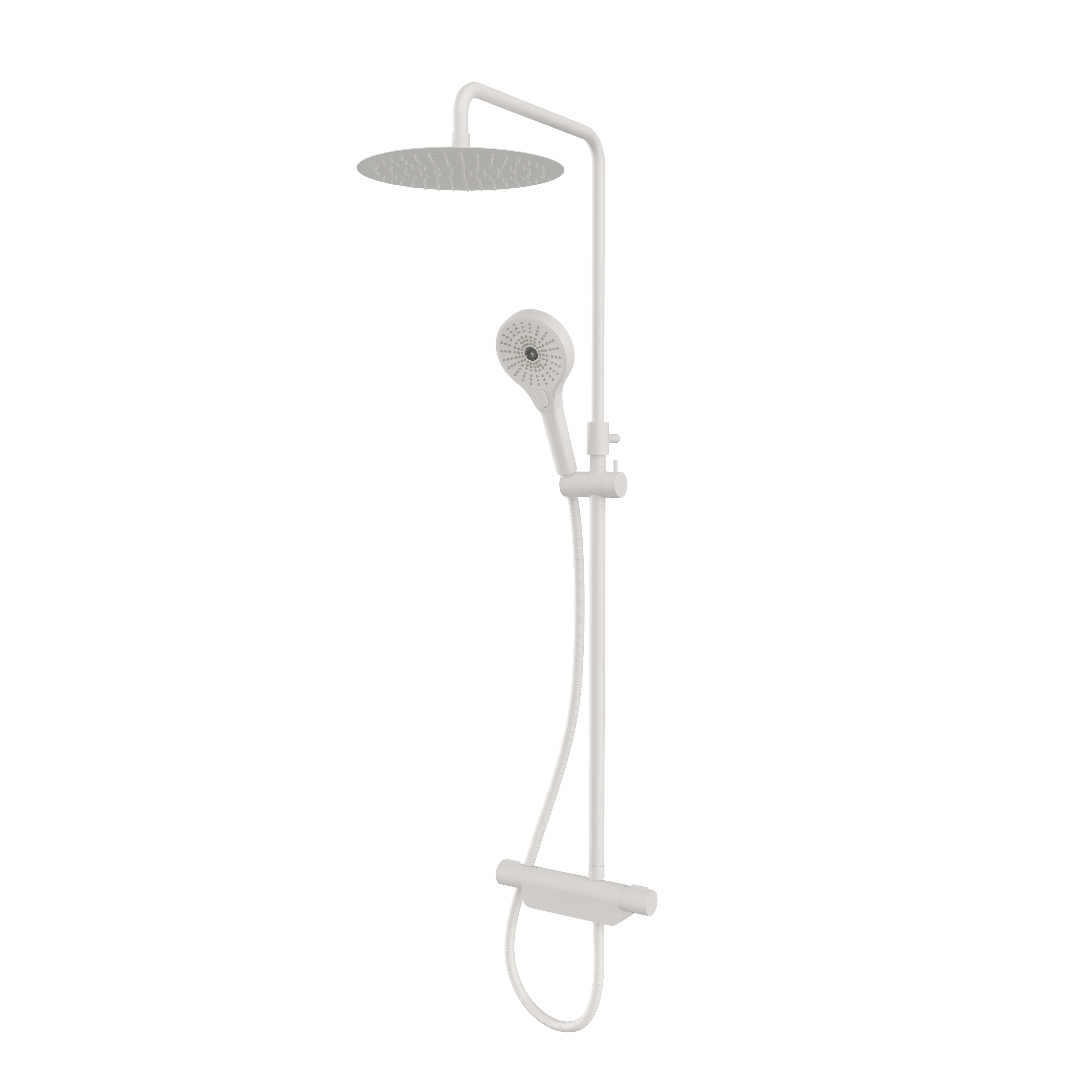 Midas 220 in Brushed Brass and Matt White| The Smart Shower Experience ...